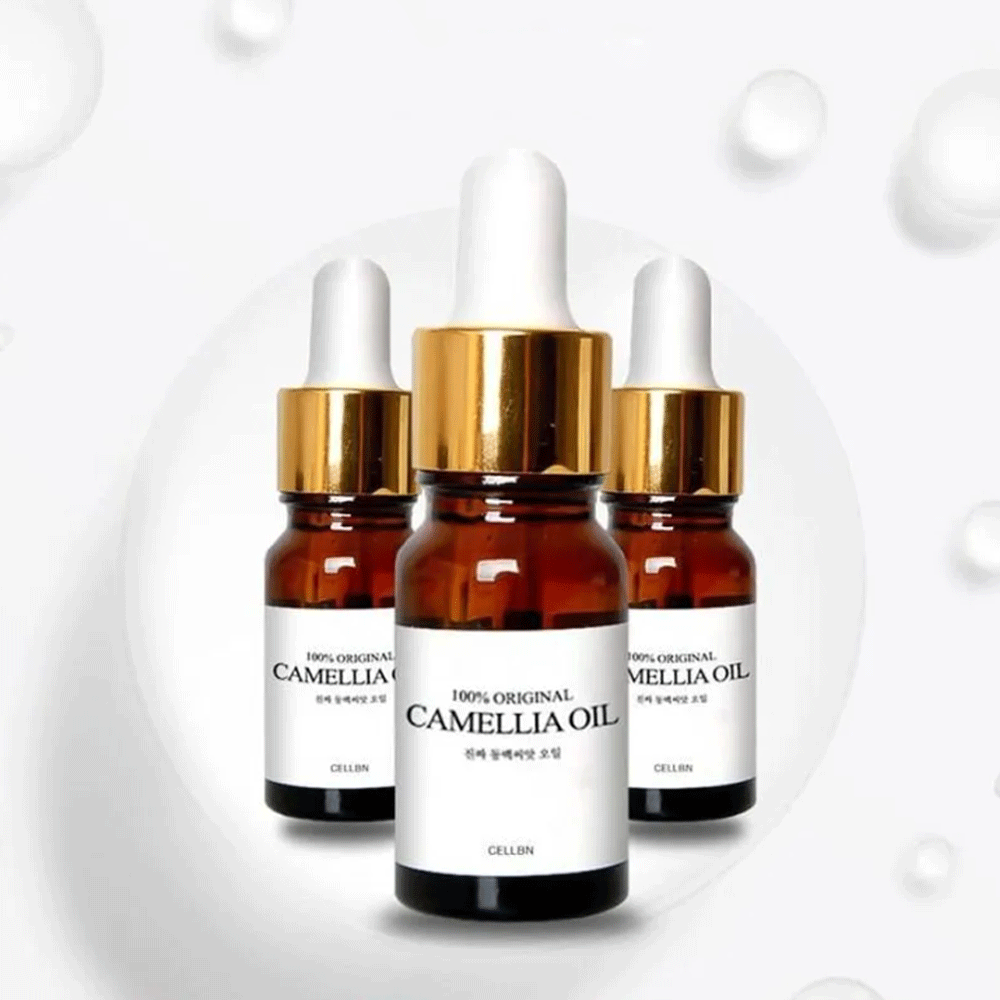 Pure Camellia Oil 10ml - Natural Hair & Skin Care - Perfect for Moisturizing, Conditioning & Anti-Aging - Ideal for DIY Beauty & Massage