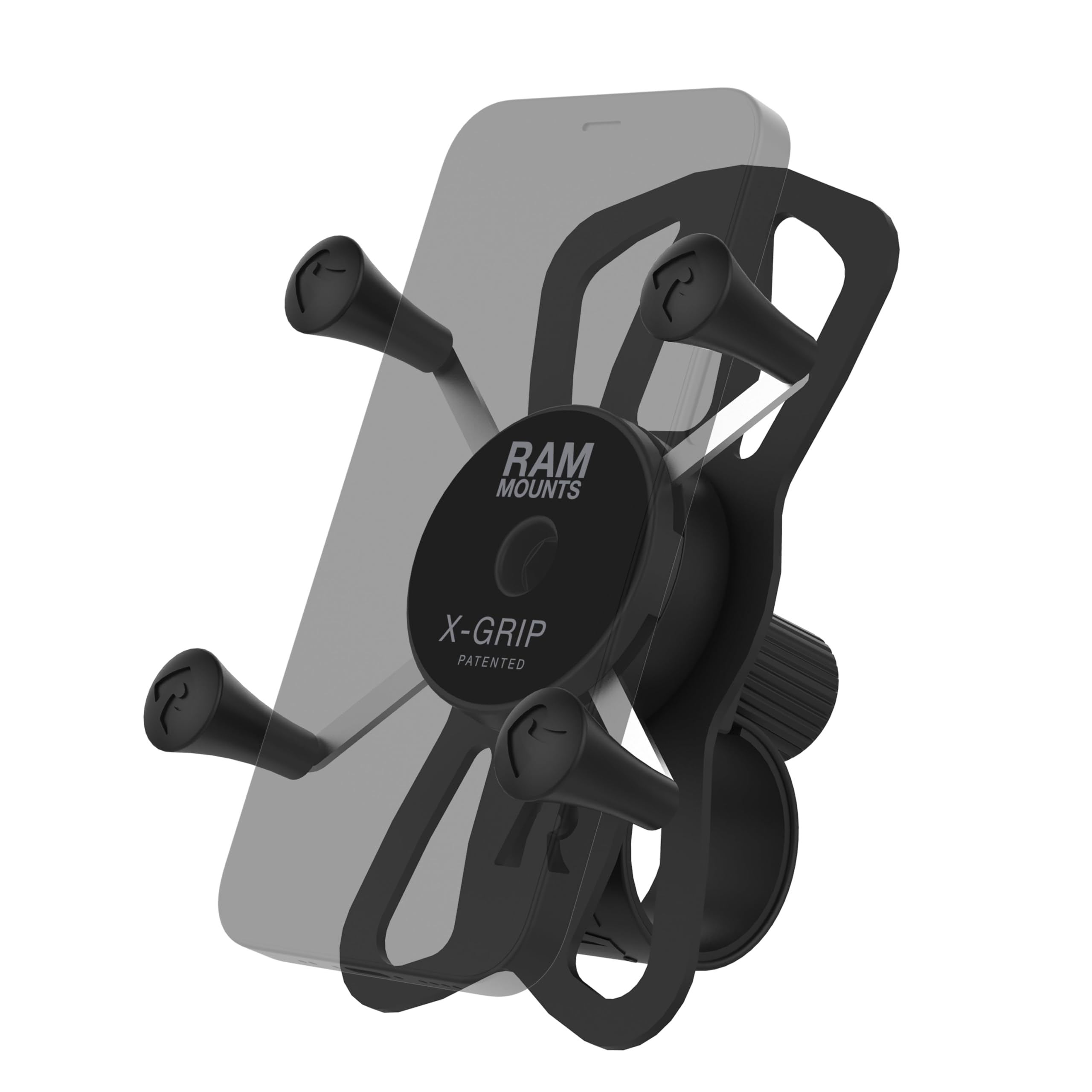 RAM MOUNTS X-Grip Phone Mount with RAM Tough-Strap Handlebar Base for Bikes and Motorcycle Handlebars - Essential for Safe and Hands-Free Navigation