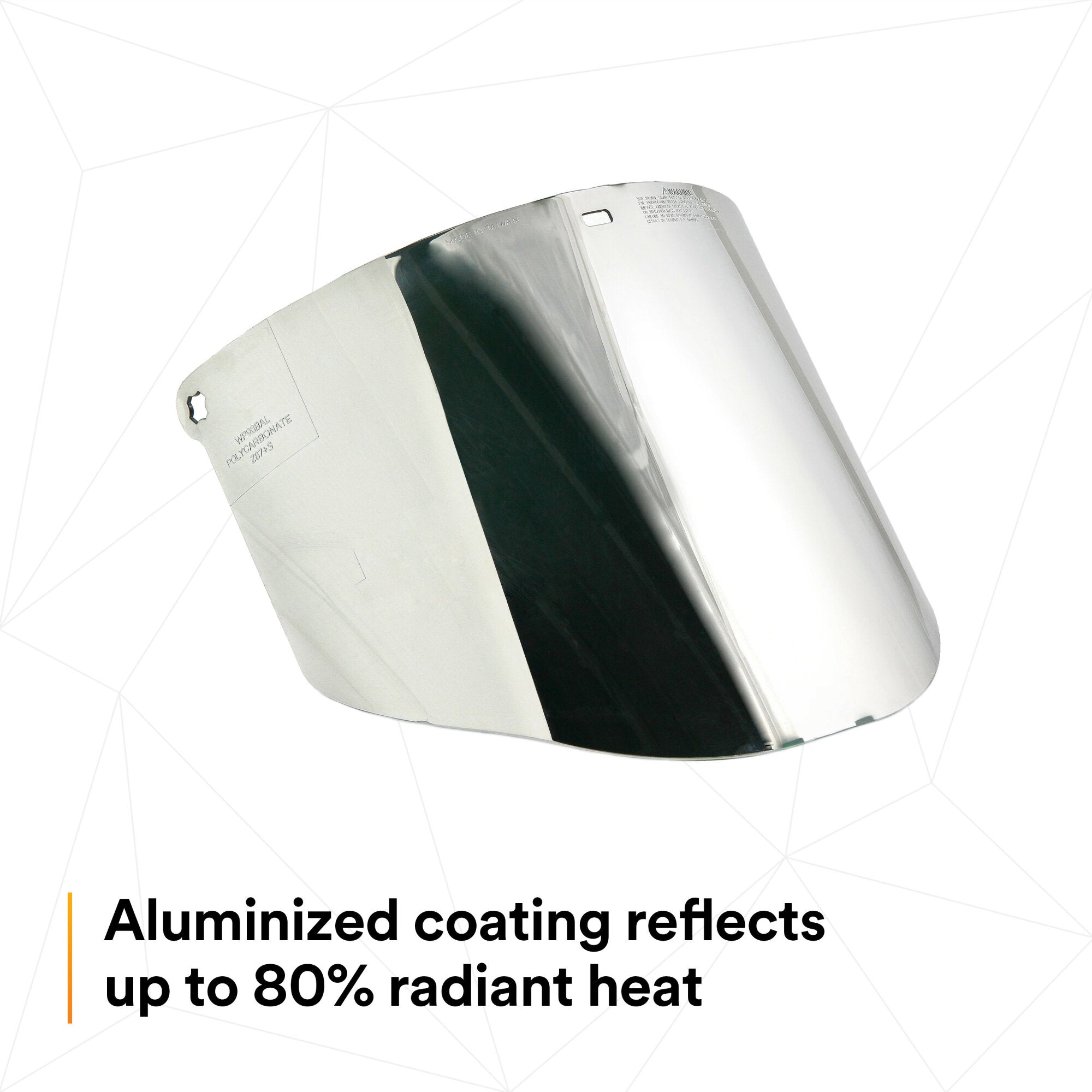 3M Aluminized Polycarbonate Faceshield WP96BAL - Medium Green Safety Shield (82518-00000) for Welding, Grinding & Industrial Work Protection