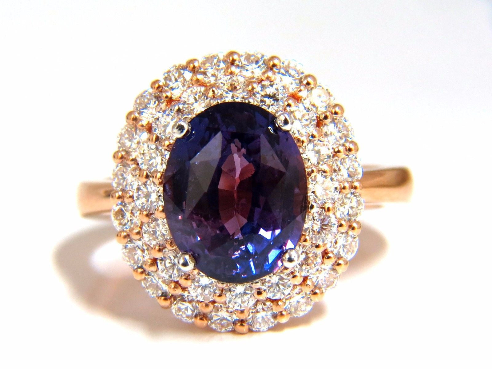 GIA Certified 6.41 Carat Natural Vivid Purple Sapphire Diamond Ring for Women | Elegant Engagement Wedding Gift | Perfect for Anniversary, Proposal & Special Occasions
