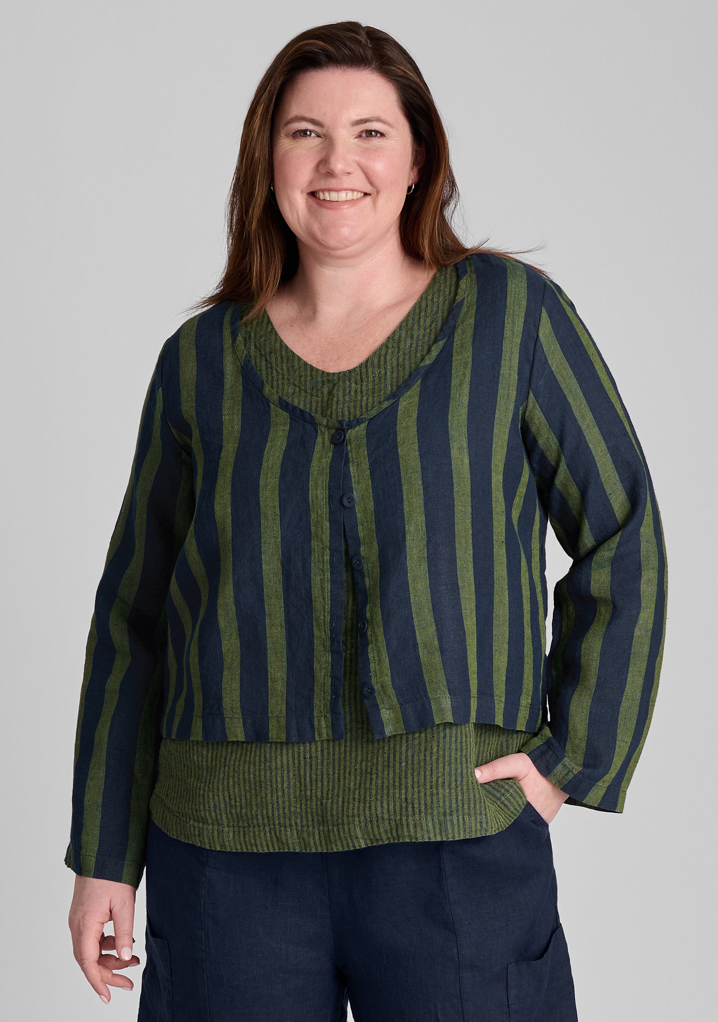 Vee Cardi Linen Cardigan for Women - Lightweight Summer Cover-Up, Casual & Boho Style - Perfect for Beach, Office, and Layering Outfits