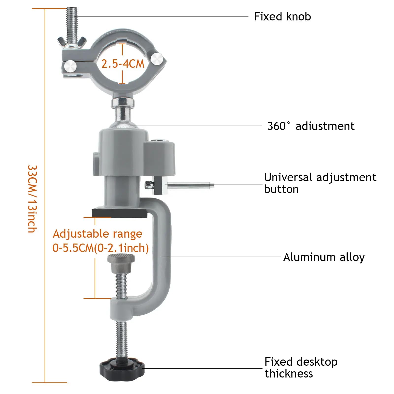 360° Rotating Bench Clamp Vise - Heavy Duty Grinder Holder for Metal & Woodworking, Jewelry Making - Perfect for Drilling, Sanding & Small Workshop Projects