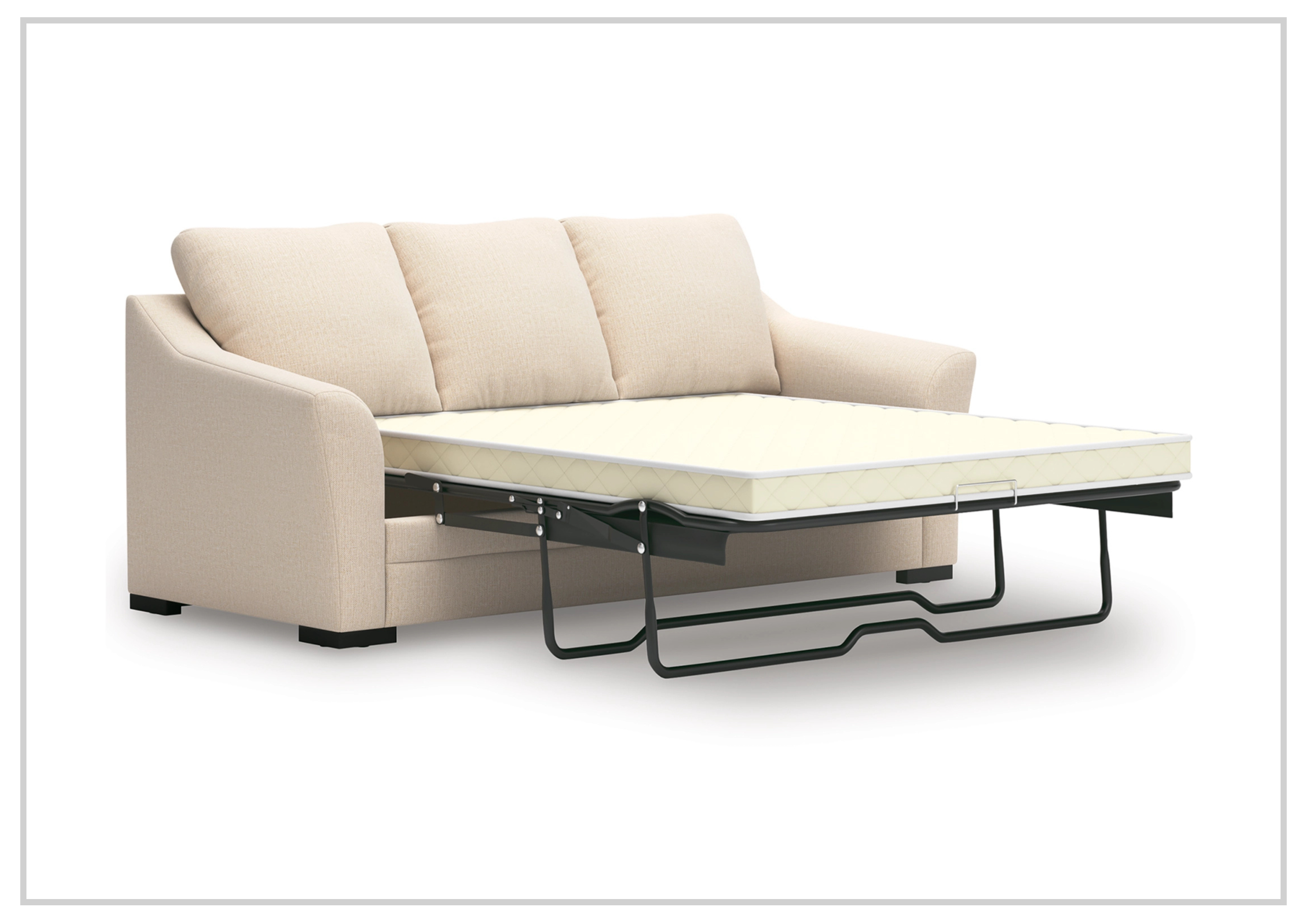 Gio Italia Lorien Queen Fabric Sleeper Sectional Sofa with Chaise Lounge - Modern Convertible Sleeper Couch for Small Spaces, Living Room & Guest Room