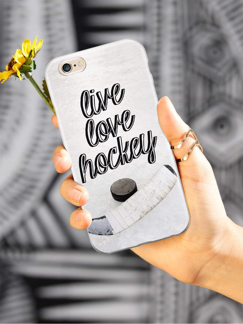 Live Love Hockey iPhone 12 Mini Case - 3D Textured Protective Phone Cover for Apple iPhone 12 Mini | Shockproof & Slim Design | Perfect for Hockey Fans & Sports Enthusiasts
