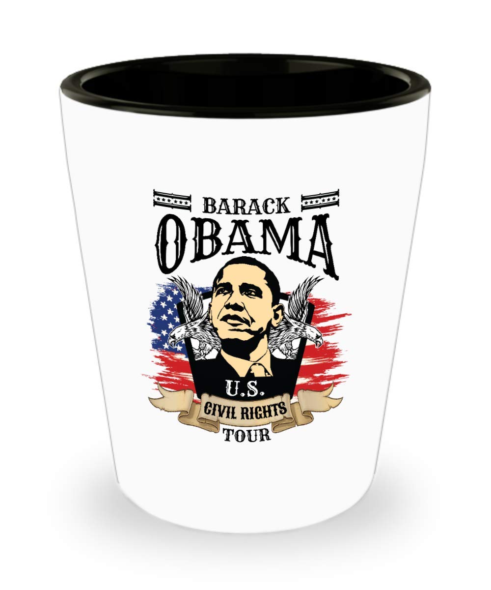 Barack Obama Shot Glass - Civil Rights President Collectible Gift - Perfect for Political Memorabilia Fans & History Enthusiasts