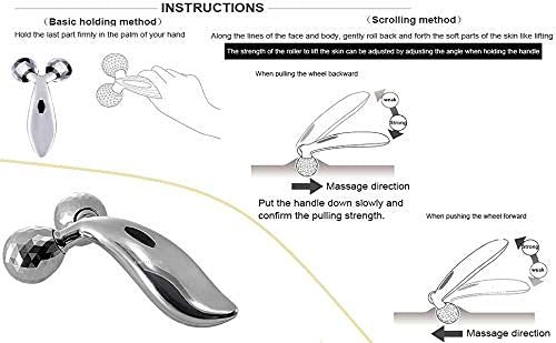 Stainless Steel Blackhead Remover Tool with 3D Roller & Y-Shape Face Massager - Skin Tightening & Firming Beauty Device for Face and Body Care | Perfect for Spa, Home Skincare Routine, and Anti-Aging Treatment