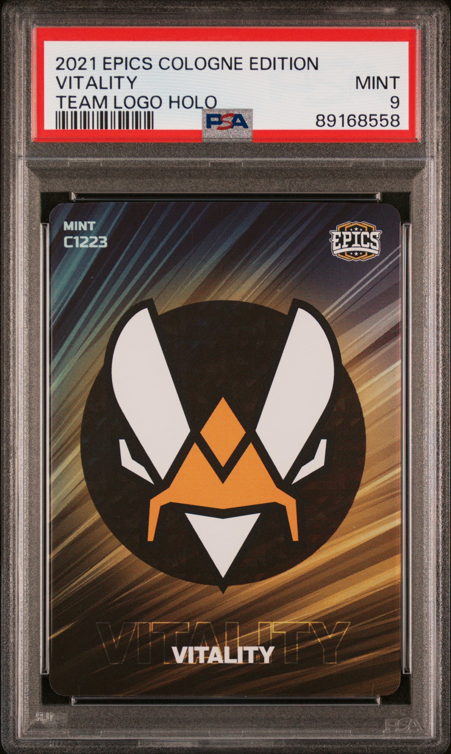 PSA 9 Graded 2021 Epics Cologne Edition Team Logo Holo Card - Vitality C1223 - Perfect for Esports Collectors & CS:GO Memorabilia Displays