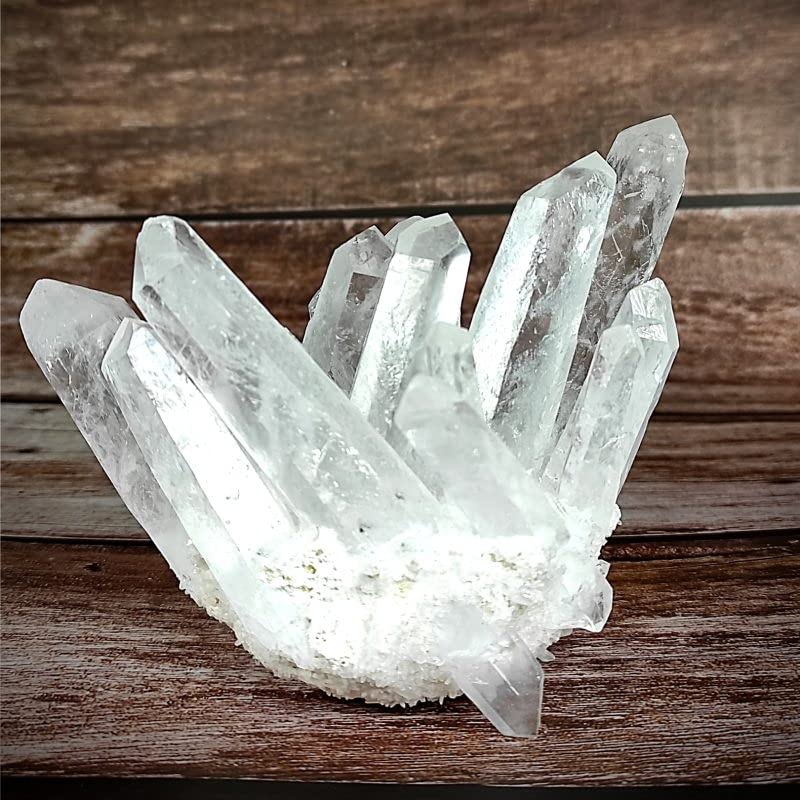 Premium Natural Clear Quartz Crystal Cluster Geode - AAA Quality for Positive Energy, Vastu Defects Removal | Healing, Meditation, Home Decor & Spiritual Gifts