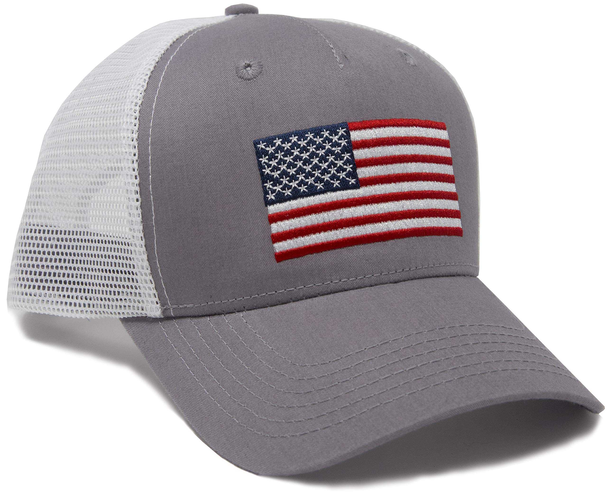 Premium American Flag Snapback Trucker Baseball Hat - Patriotic Adjustable Cap for Men & Women - Perfect for 4th of July, BBQ, and Outdoor Events