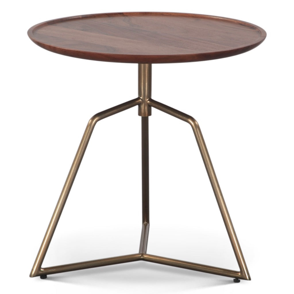 Dark Sienna Bijou Side Table - Elegant and Compact End Table for Living Room, Bedroom, or Office Decor