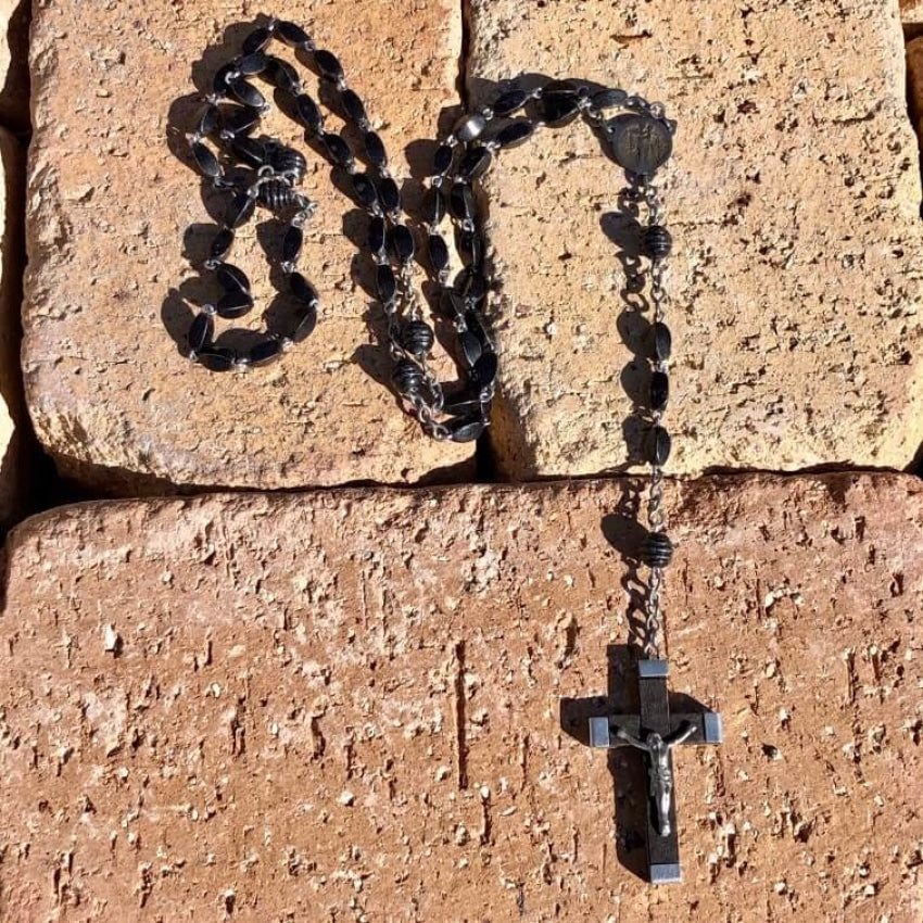 Vintage French Wooden Catholic Rosary - Handcrafted Wooden Beads Prayer Necklace for Religious Devotion & Meditation | Perfect for Church, Home Prayer & Spiritual Gifts