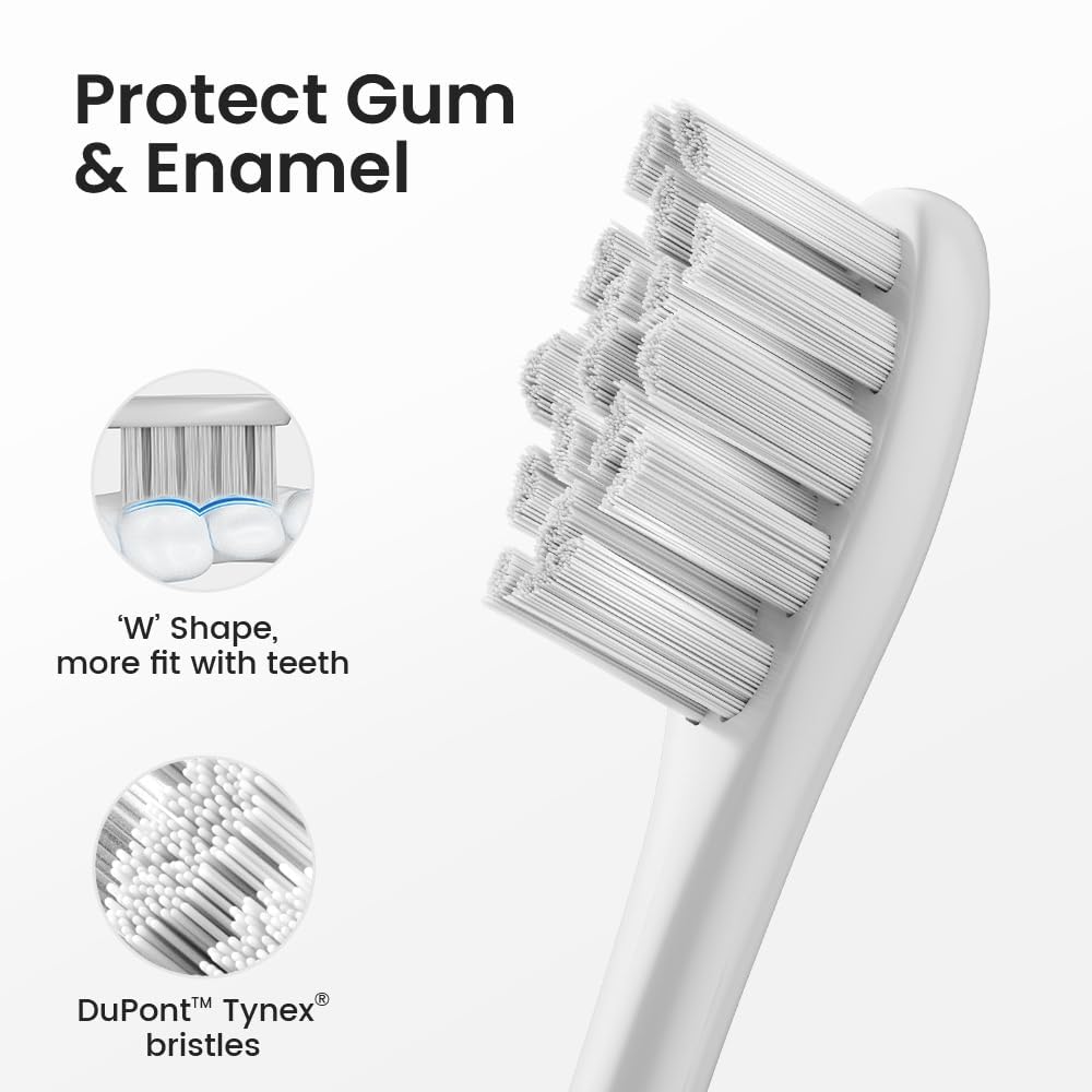 Oclean Electric Toothbrush for Adults - 150 Days Battery Life, USB Rechargeable Sonic Toothbrush with 6 Brush Heads & Travel Case, 5 Cleaning Modes & Smart Timer - Perfect for Travel, Home & Daily Oral Care