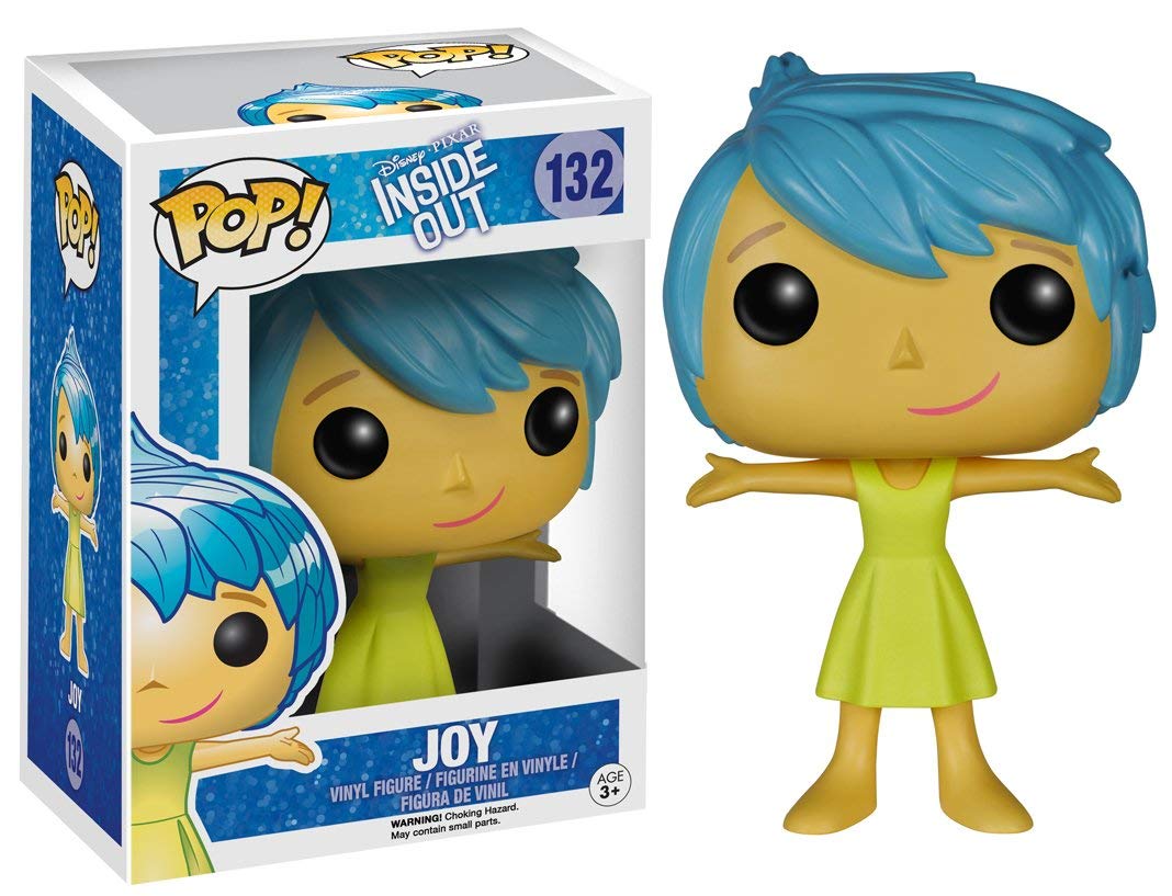Disney Pixar Inside Out Joy Funko Pop Vinyl Figure - 3.75 Inch Collectible Toy with Pop Protector Case | Perfect for Disney Fans, Movie Collectors & Home Decor | Great Gift for Kids & Adults