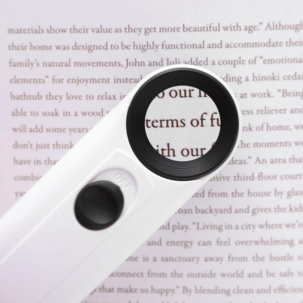 40X LED Handheld Magnifier with Light - Portable Pocket Magnifying Glass for Jewelry, Watches, Coins & Stamp Inspection - Professional Acrylic Lens - Perfect for Reading, Hobbyists & Collectors