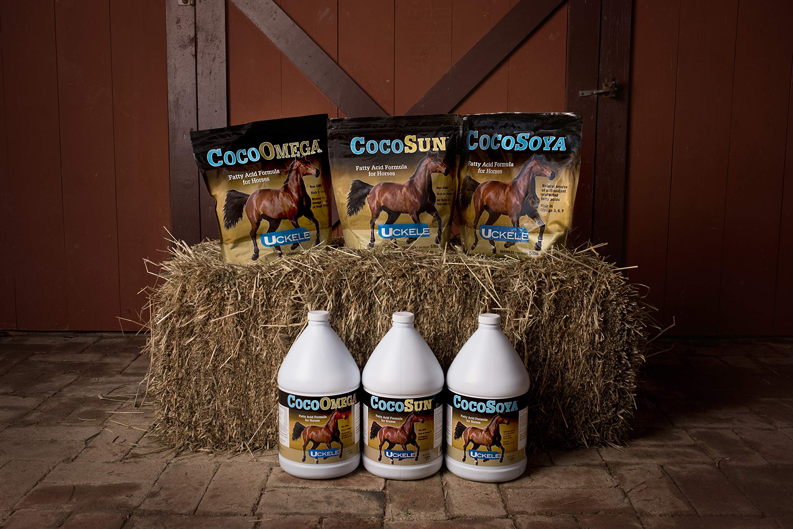 Uckele CocoSoya Oil Horse Supplement - Omega 3 6 9 Fatty Acids for Equine Joint & Coat Health - Vitamin & Mineral Enriched Formula - 5 Gallon Bucket - Ideal for Daily Feeding & Performance Horses