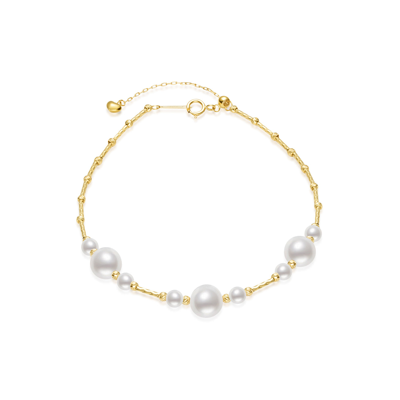 18K Solid Gold Freshwater Pearl Bracelet for Women - Elegant Pearl Jewelry Gift for Birthday, Anniversary & Special Occasions | KB00049