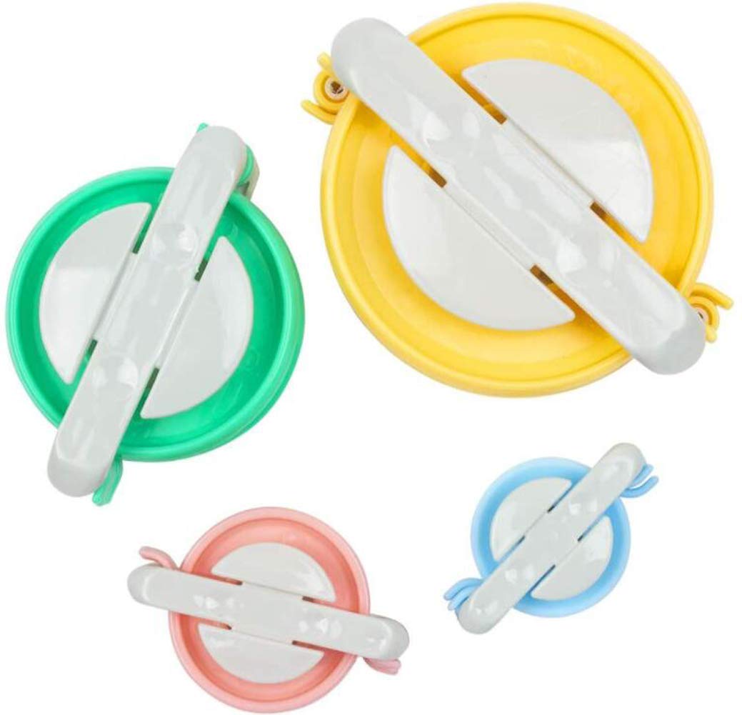 4 Sizes Pompom Maker Set - Fluff Ball Weaver for DIY Knitting, Crochet & Craft Projects - Easy Way to Make Perfect Pompoms for Hats, Scarves & Home Decor (Random Colors)