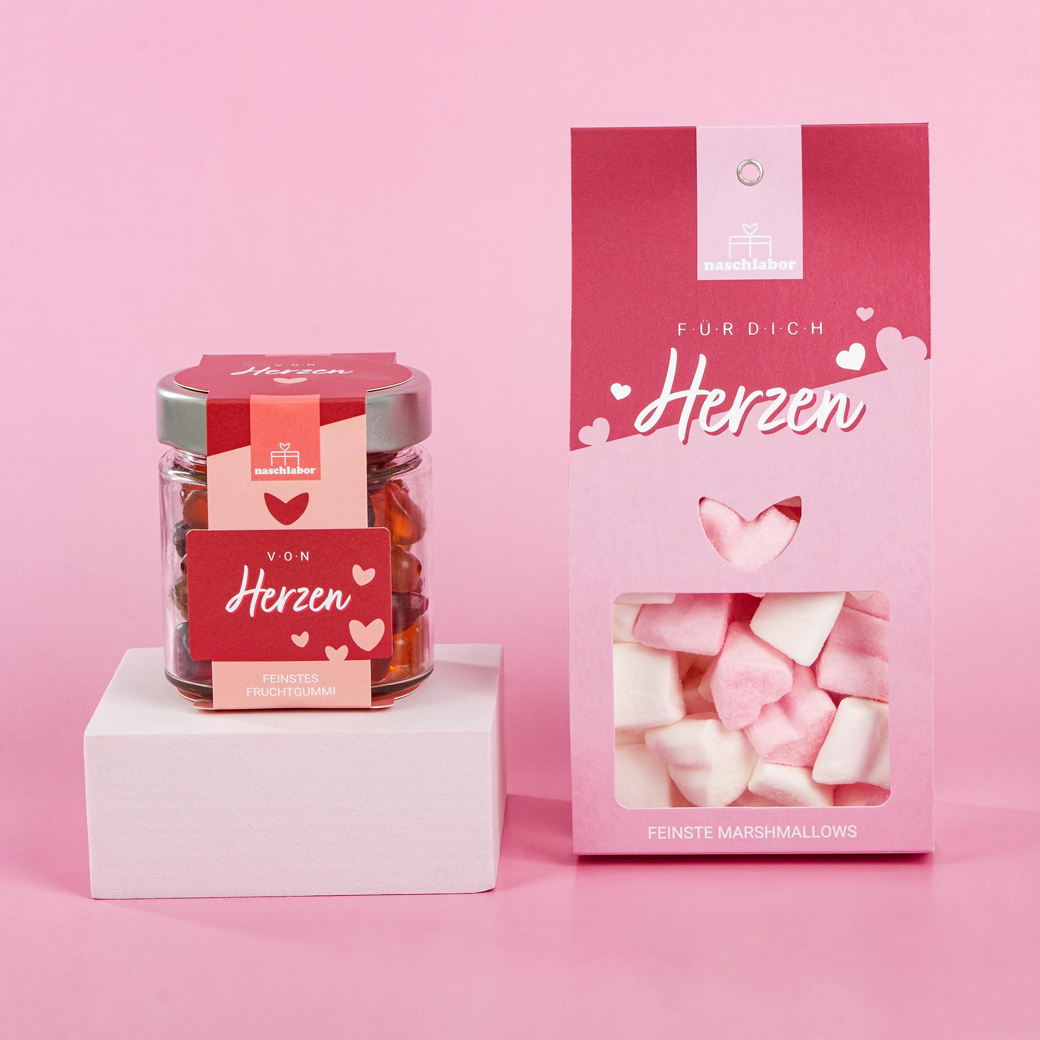2-Pack Love Duo Set | Delicious Fruit Gummies & Marshmallows Gift Box | Perfect for Valentine's Day & Mother's Day | Sweet Treats for Couples, Romantic Gifts, Birthday Presents | Home, Office, Party Snacks