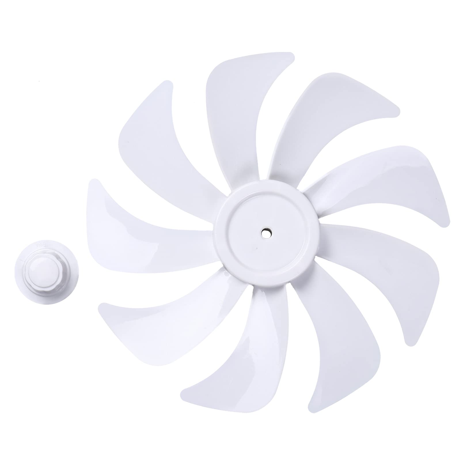 iiniim Universal Plastic Fan Blade with Nut Cover - Replacement Part for Household Stand Pedestal & Table Fans (Type B, One Size) - Perfect for Home, Office, and Outdoor Cooling