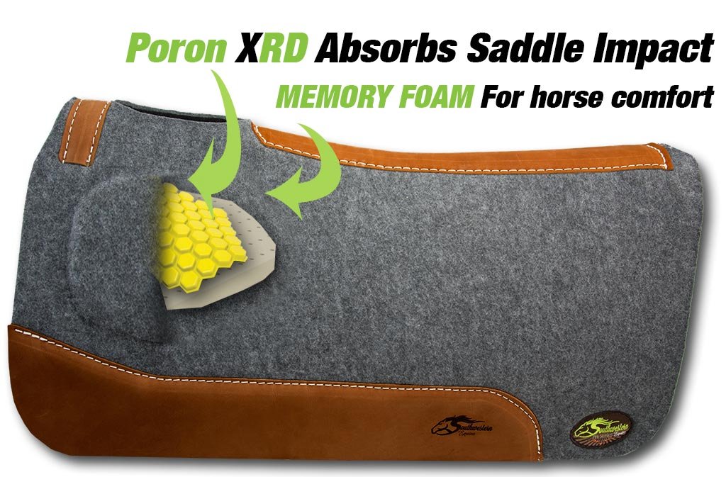 OrthoRide Correction Saddle Pad for Western Riding | USA-Made Therapeutic Horse Saddle Pad | Perfect for Trail Riding, Training & Show Competitions