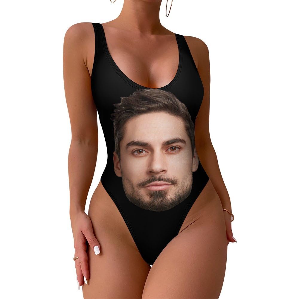Custom Face Swimsuits for Women - Personalized One Piece Bathing Suits with Photo Print - Perfect for Beach Vacations, Pool Parties & Unique Gifts