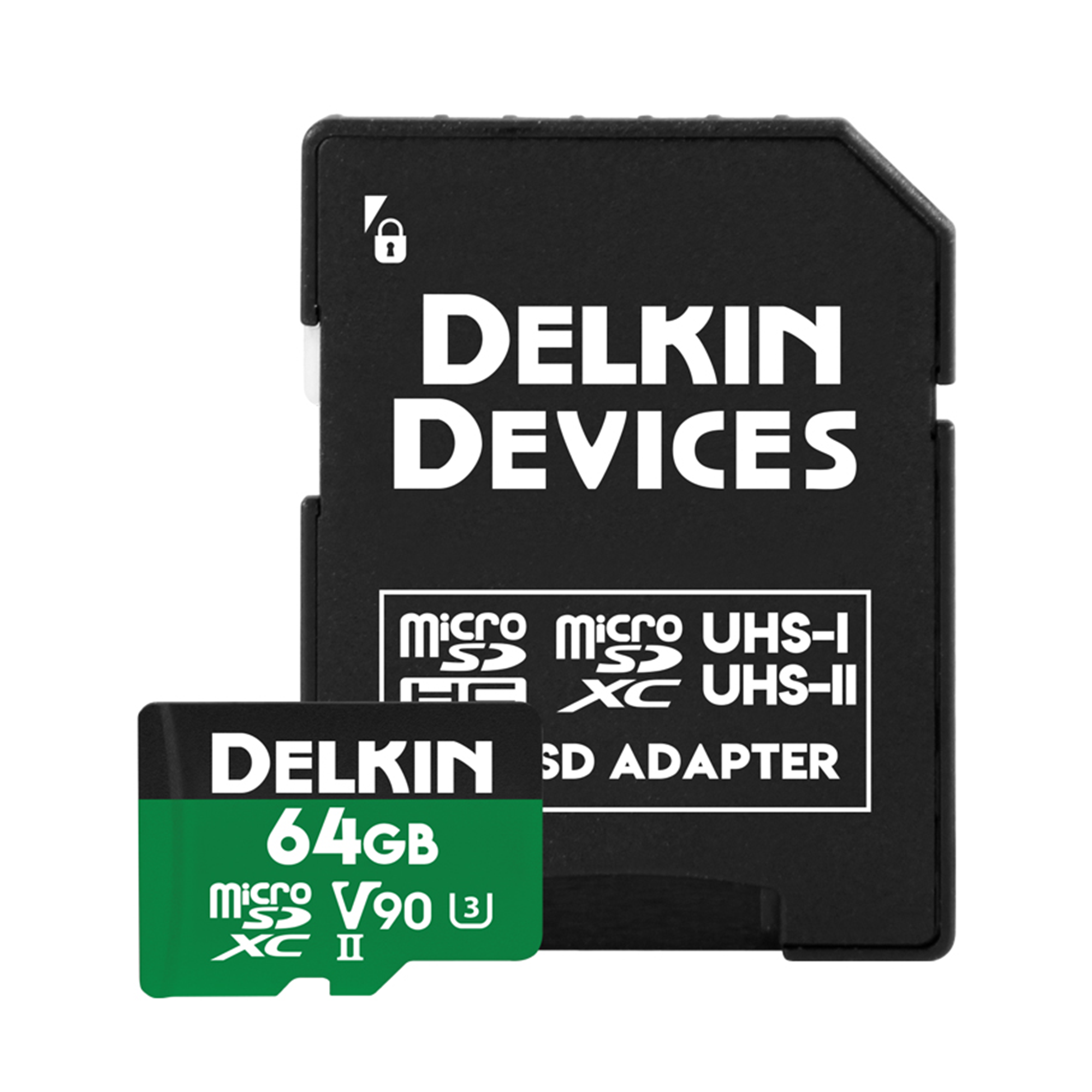 Delkin Devices 64GB POWER UHS-II microSDXC Memory Card with Adapter - High Speed Storage for 4K Cameras, Drones & Gaming Consoles