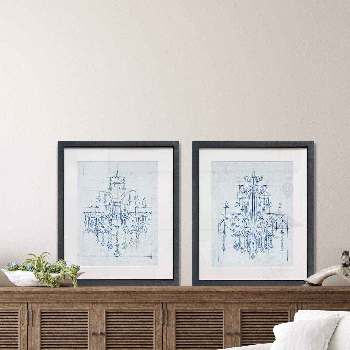 Framed 2 Piece Nautical Wall Art Set - Ocean & Boat Themed Rustic Abstract Ship Paintings (16x20 Inches) Ready to Hang - Perfect for Coastal, Beach House, Bar or Travel Themed Decor