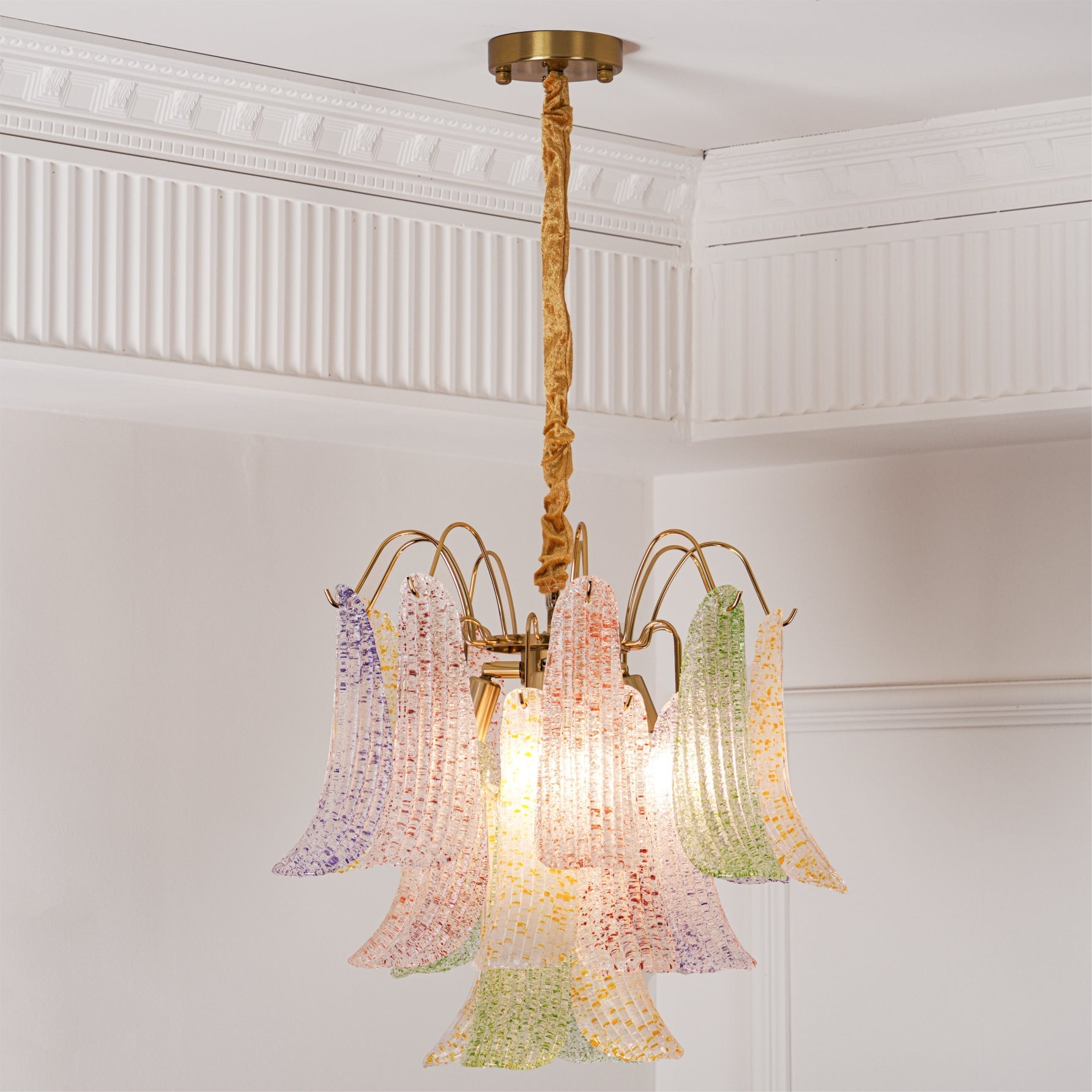 Elegant Mazzega Murano Glass Chandelier - Handcrafted Italian Lighting Fixture for Dining Room, Living Room & Bedroom Decor