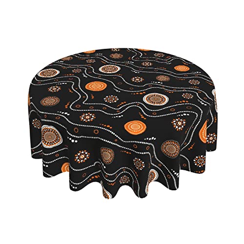 Australian Aboriginal Orange Dotted Circles10