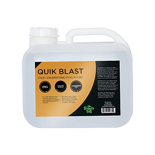 Froggys Fog QuikBlast CO2 Fog Machine Fluid - 2.5 Gallon for Stage Effects, Concerts & Theater - Professional Fog Solution for DJs, Halloween & Special Effects