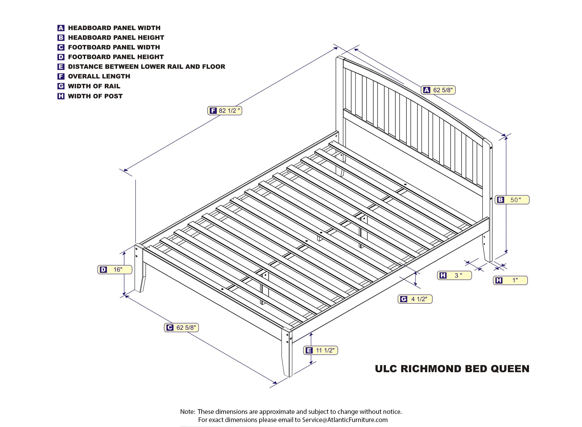 AFI Richmond Platform Bed Frame with Open Footboard - Modern White Wooden Bed for Small Spaces - Perfect for Apartments, Dorms & Guest Rooms