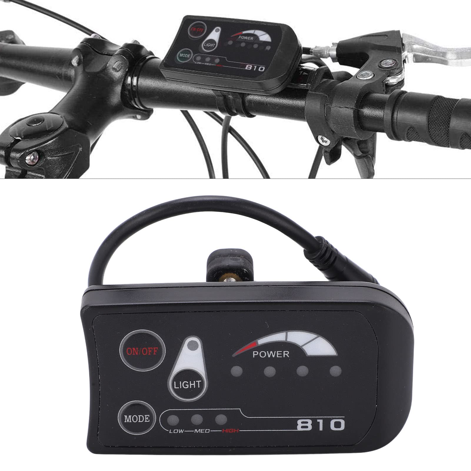 S810 36V 48V Waterproof Electric Bike LED Display Panel - Customizable Settings, Speedometer & Battery Meter for E-Bike Control | Perfect for Commuting, Mountain & City Riding