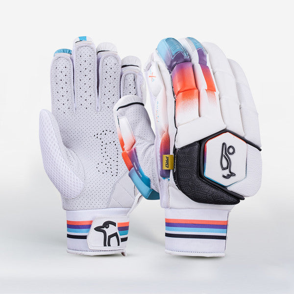 Kookaburra Aura Pro Cricket Batting Gloves 2024 - Premium Leather Cricket Gloves for Men & Women - Perfect for Professional Matches & Training Sessions