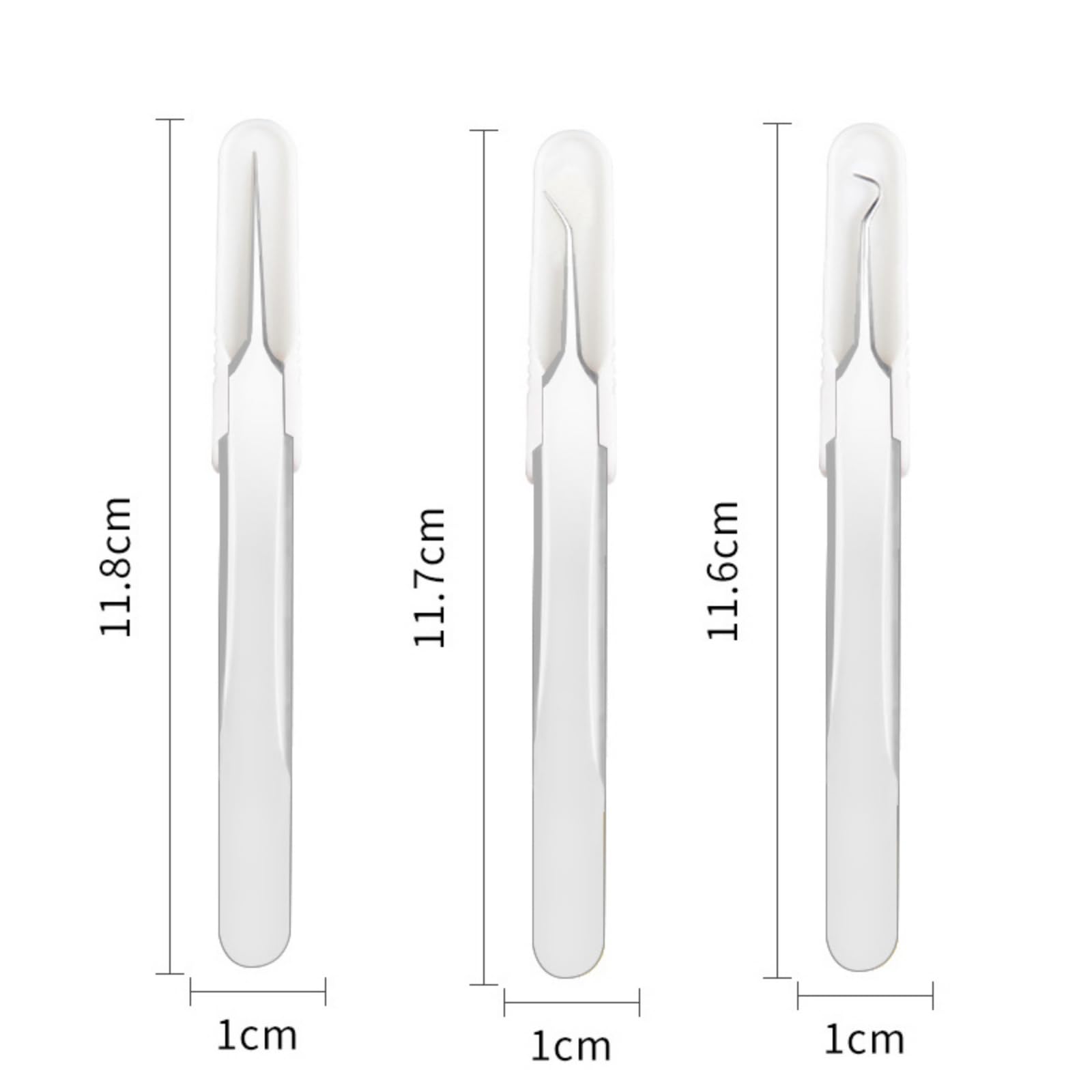 Professional Blackhead Remover Tweezers Set - Ultra Fine Stainless Steel Acne Tool for Deep Pore Cleaning, Blackhead & Whitehead Extraction (3 Pcs) - Perfect for Home Spa & Salon Facial Care