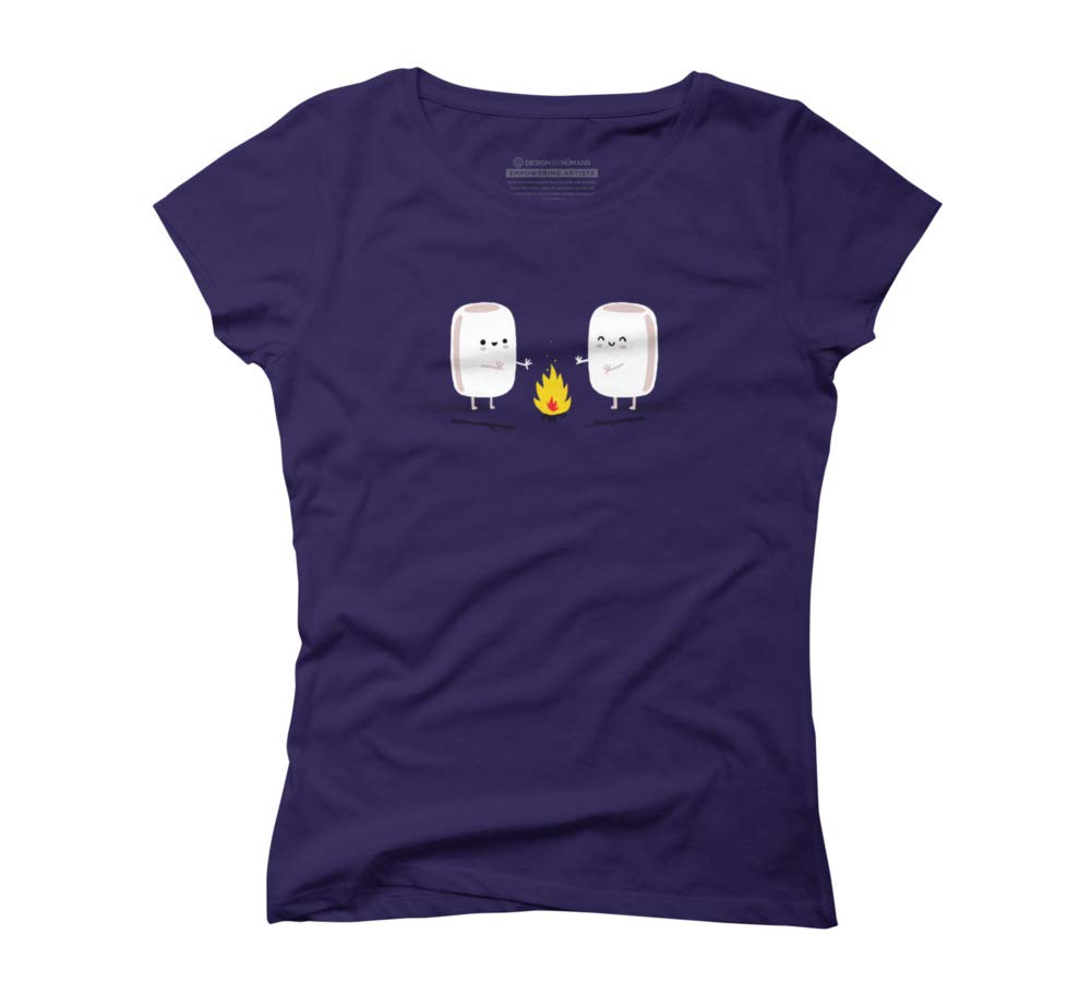 Design By Humans Junior's Marshmallows by Laurxy Graphic T-Shirt - Soft Cotton Tee for Teens & Kids - Perfect for Casual Wear, School, and Family Outings