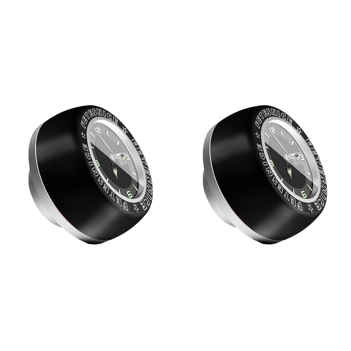 PRETYZOOM 2 Pack Waterproof Glow in The Dark Bike Headset Stem Watch - Cycling Computer for Mountain & Road Bikes - Black Cycling Accessories for Night Rides & Outdoor Adventures
