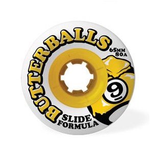 Sector 9 Butterballs Slide Formula Wheels - 65mm 80a Longboard Skateboard Wheels for Cruising, Downhill & Freestyle Riding