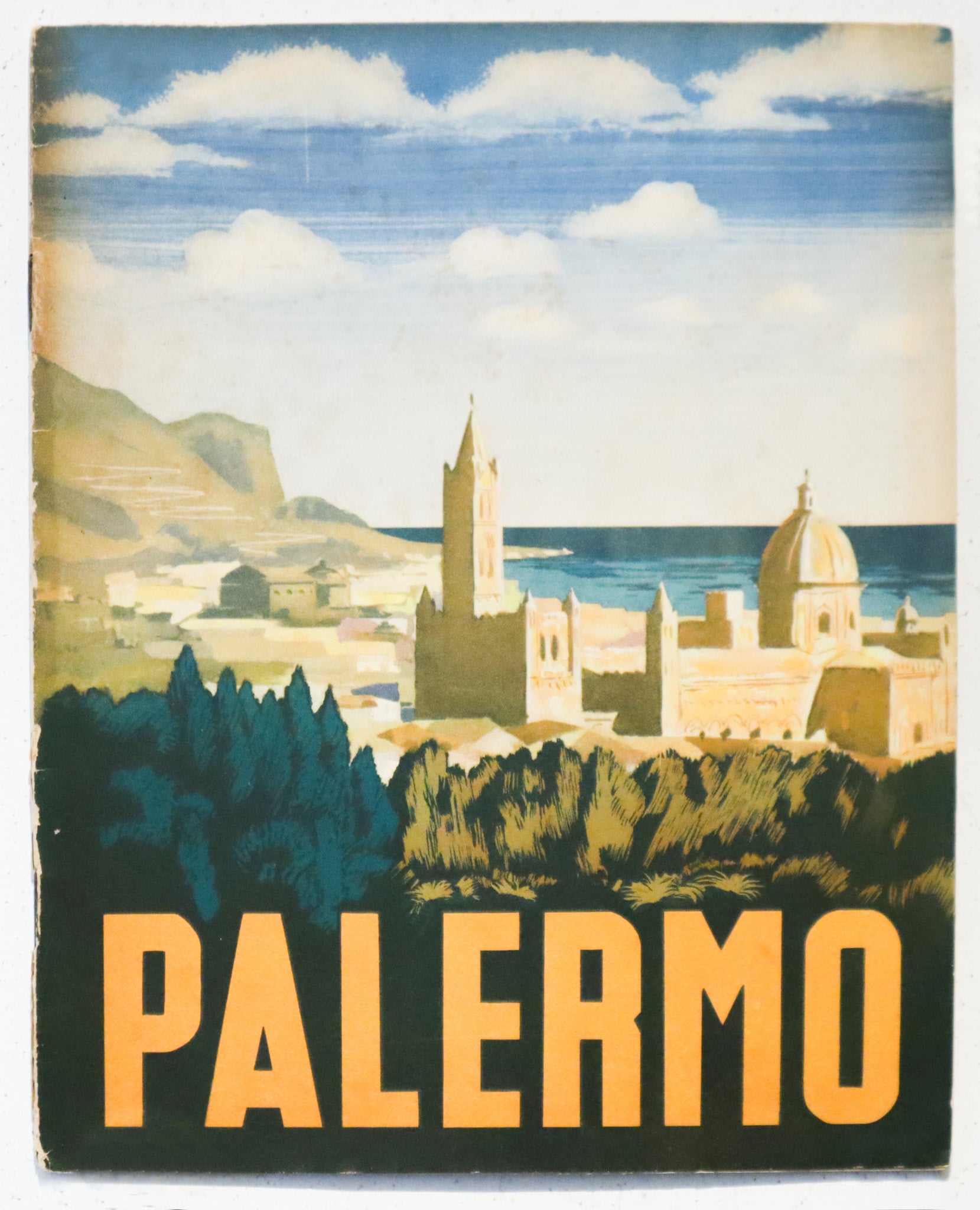 Vintage 1937 Italian Travel and Tourism Pamphlet - Rare Palermo Sicily Brochure for Collectors, History Enthusiasts & Home Decor | Perfect for Framing, Scrapbooking & Vintage Travel Memorabilia Displays