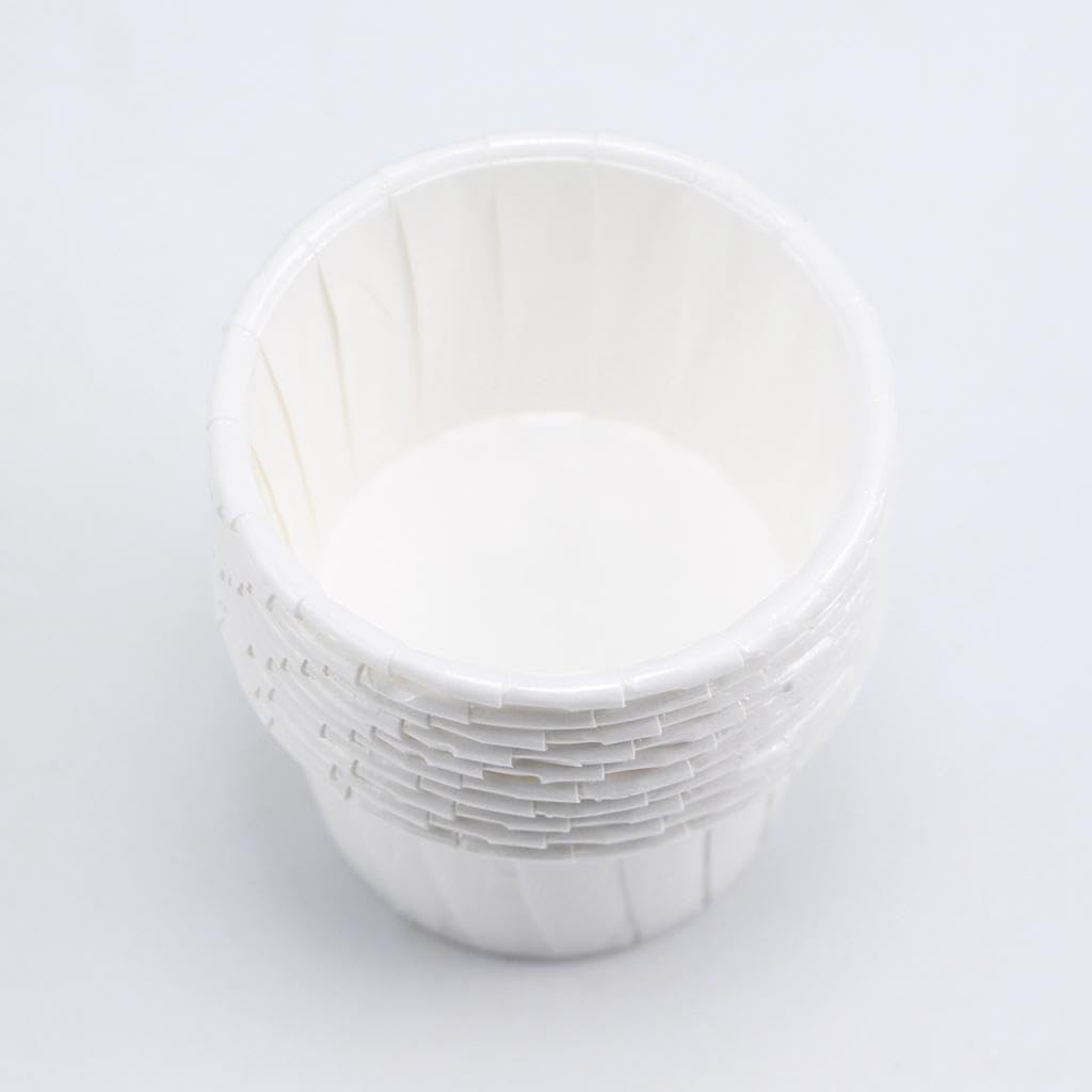 100pc Disposable Paper Waxing Bowls for Hair Removal - Mini Bean Wax Bowls for Leg, Bikini & Full Body Waxing - Salon & Home Use - White - Perfect for DIY Waxing & Professional Salon Treatments