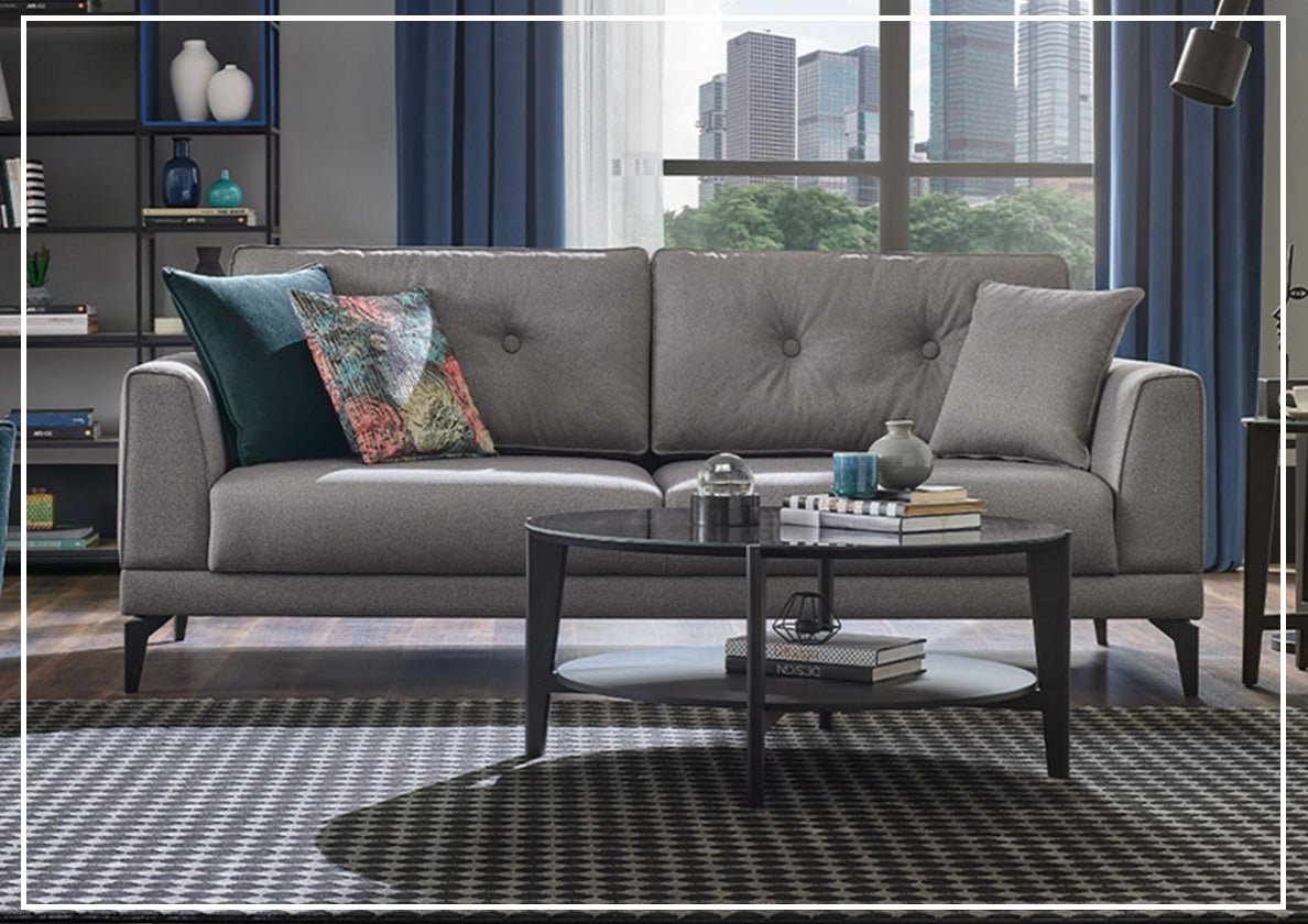 Enza Home Cordell 3-Seater Polyester Convertible Sofa Bed with Ergonomic Back Cushion - Comfortable Sleeper Sofa for Small Spaces, Living Room & Guest Room