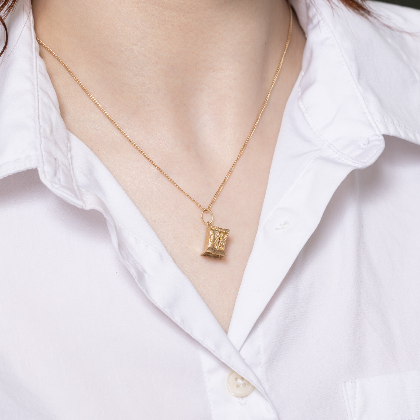 1965 Dublin 9K Yellow Gold Blarney Castle Charm Pendant - Vintage Irish Jewelry Gift for Her, Birthday, Anniversary & Travel Souvenir
