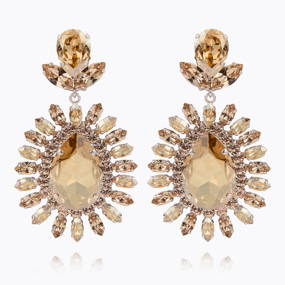 Michelle Golden Hoop Earrings for Women - Elegant Dangle Drop Earrings for Party, Wedding & Everyday Wear
