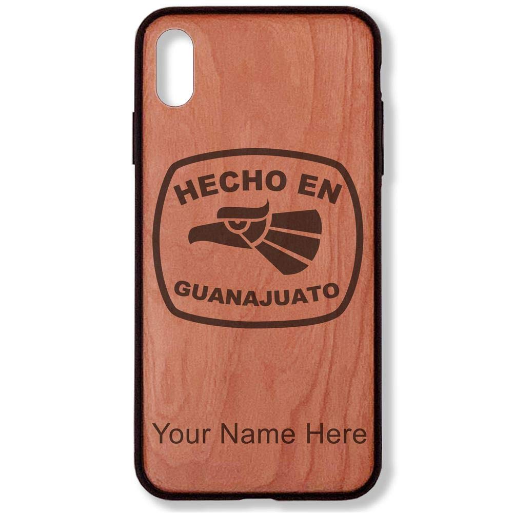 Premium iPhone X & iPhone XS Case with Personalized Engraving - Handcrafted Cherry Wood Protective Cover | Perfect for Everyday Use, Gifts & Travel Protection