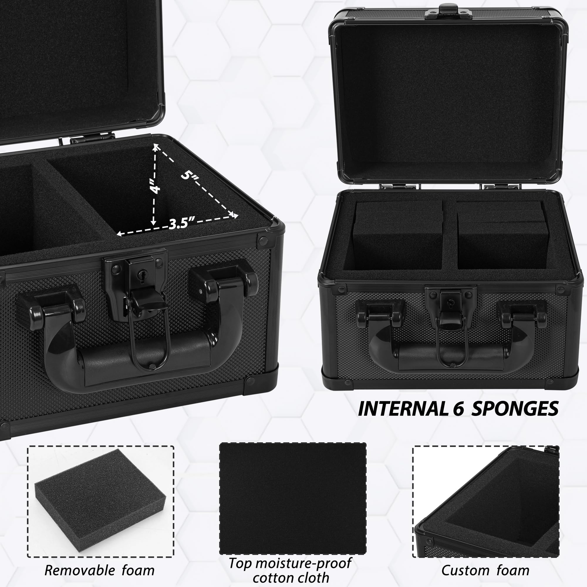 OUUTMEE Aluminum Alloy Graded Card Storage Case - Holds 40 Card Slabs, Compatible with PSA, CSG, BGS & Top Loaders - Perfect for Sports Trading Card Collectors & Display