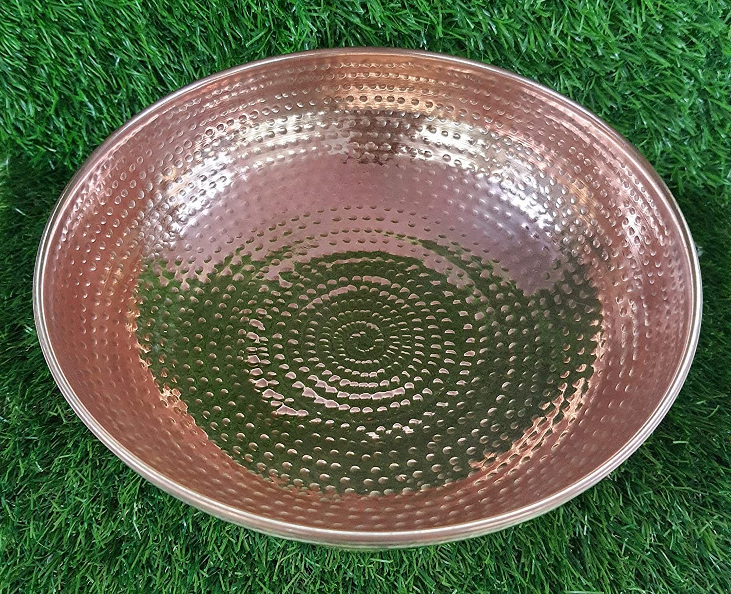 Premium Copper Fruit and Vegetable Bowl - Elegant Handcrafted Design for Fresh Produce Display - Perfect for Kitchen Countertop, Dining Table, and Gift Giving