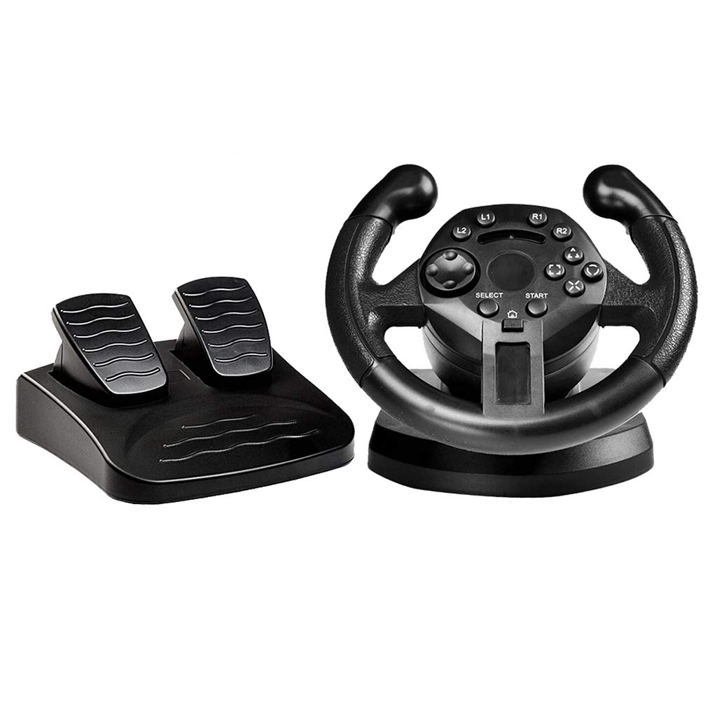 Gazechimp Racing Wheel with Pedals - PC/PS3 Gaming Steering Wheel for Racing Simulators