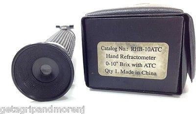 Digital Hand Refractometer RHB-10ATC - 0-10% Brix Range, Automatic Temperature Compensation - Perfect for Honey, Maple Syrup & Beverage Testing