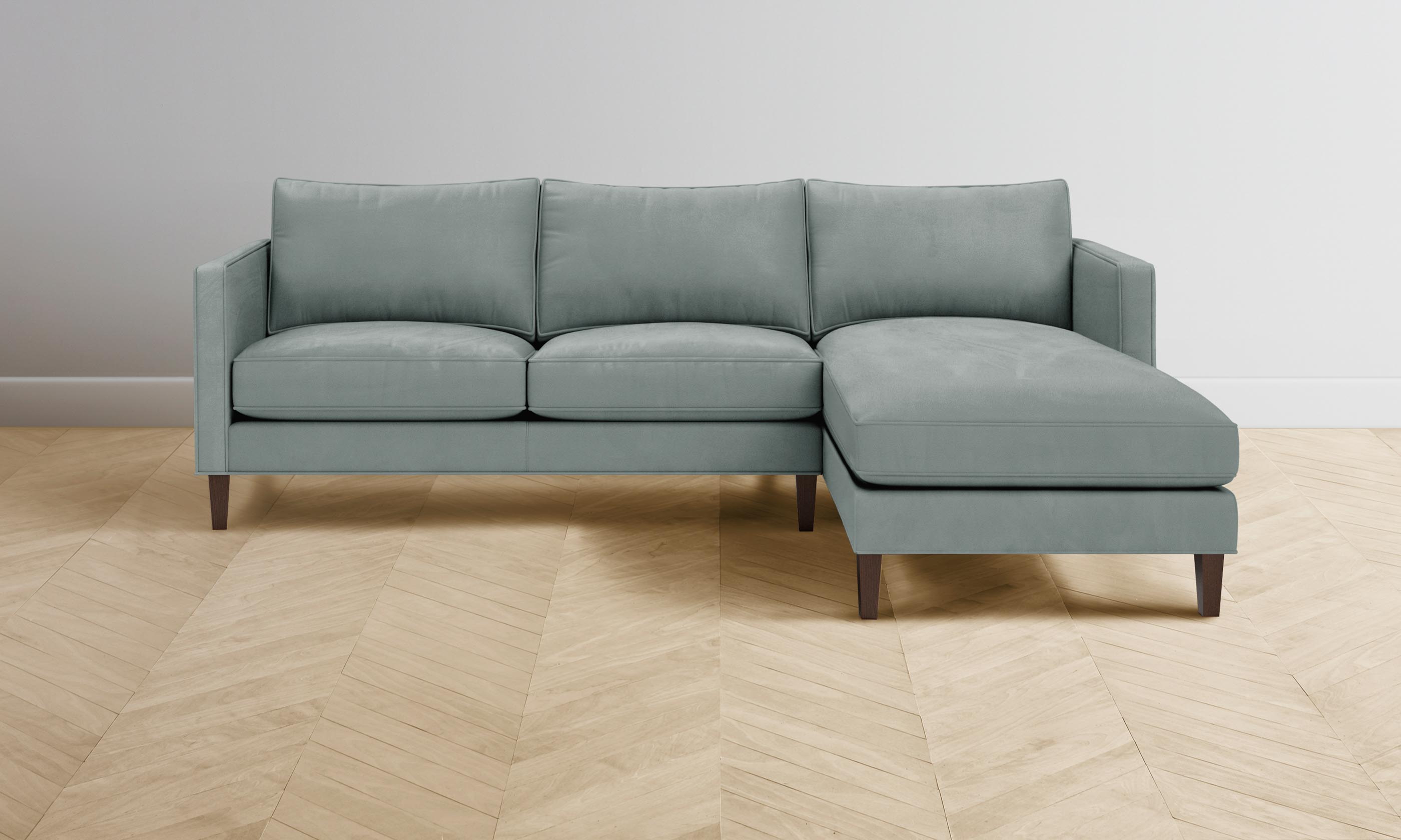 Premium Crosby Sectional Sofa - Genuine Nubuck Leather Upholstery, Modern L-Shaped Couch for Living Room, Family Room & Home Theater Comfort