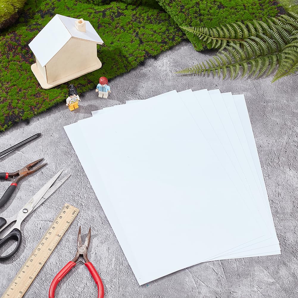 OLYCRAFT 2-Pack White ABS Plastic Sheets 11.8x7.9 Inches, 2mm Thick - Durable Hard Plastic Plates for Architectural Models, Sand Tables & DIY Building Projects - Perfect for Crafting, Prototyping and School Projects