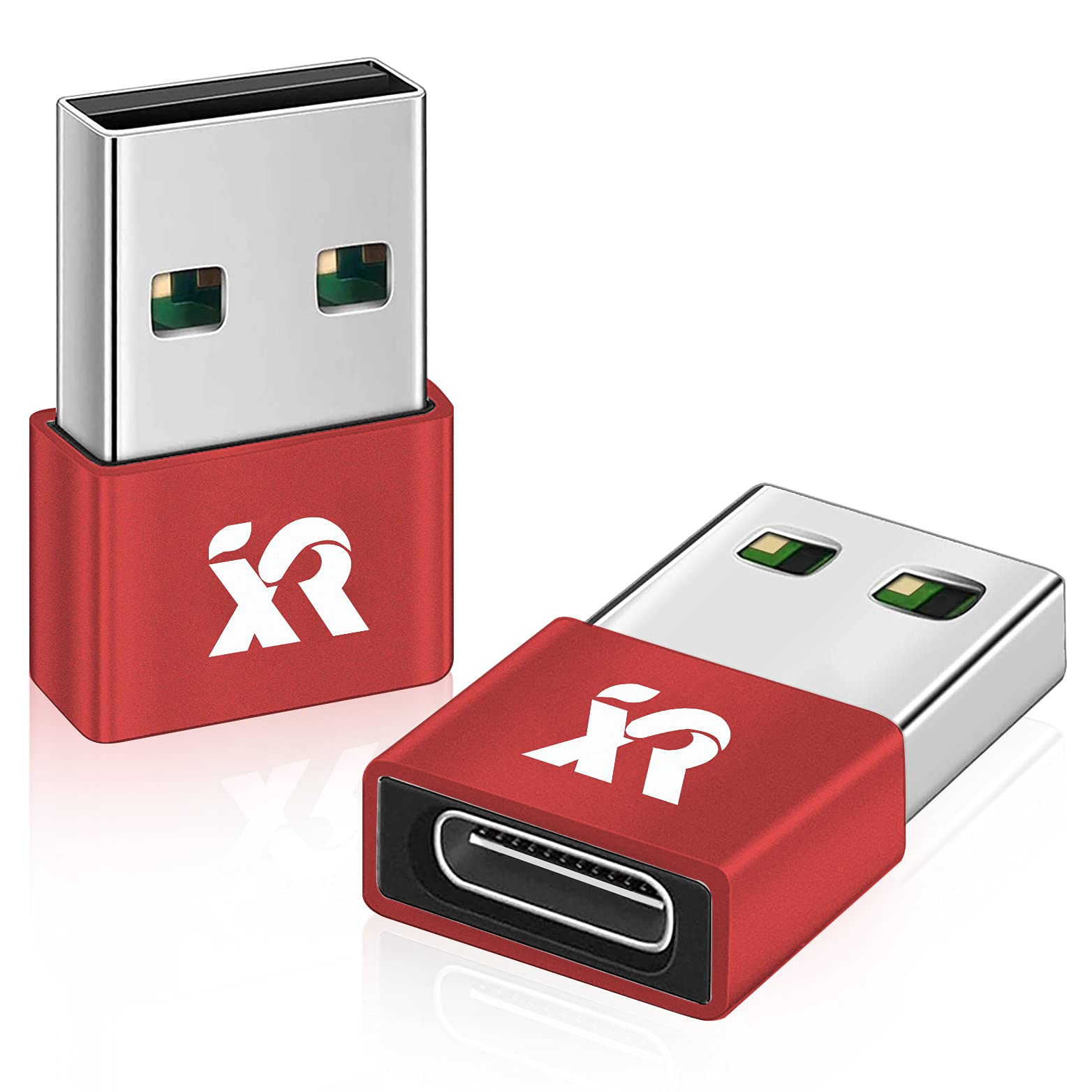 XINRUISEN USB C Female to USB Male Adapter 2Pack - Type C to USB A Charger Converter for iPhone 15/14/13 Pro/Mini/Max/11/XR/SE 2020, Samsung Galaxy S21/S20/Plus/FE/Ultra - Fast Charging Power Plug for Phones, Tablets, Laptops - Perfect for Home, Office & Travel